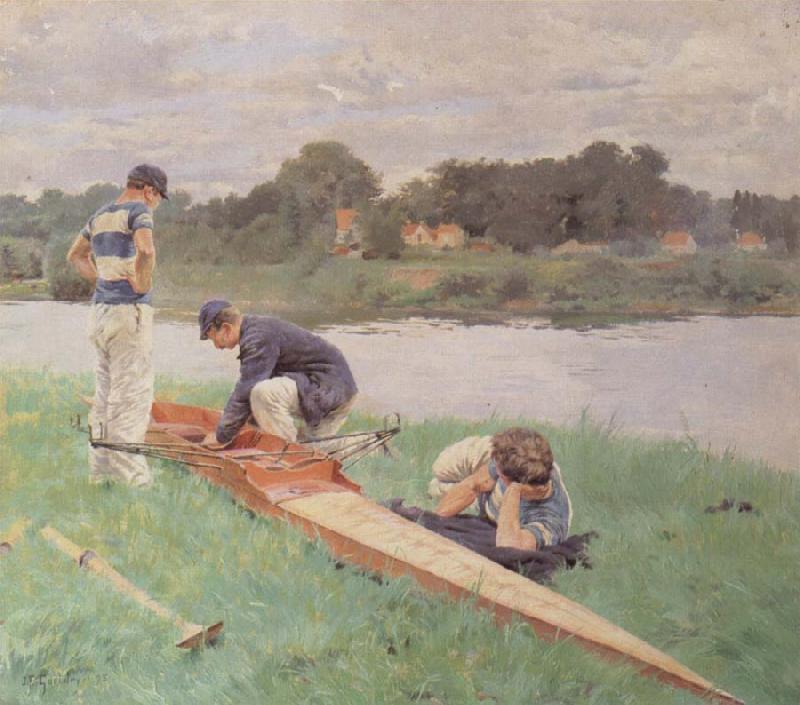 Gueldry Ferdinand-Joseph On The River Bank oil painting image